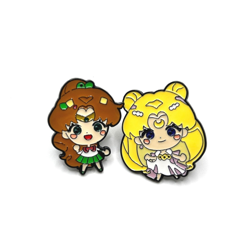 Sailor Moon Enamel Pin Set Unisex Multi Chibi Jupiter Serenity Kawai